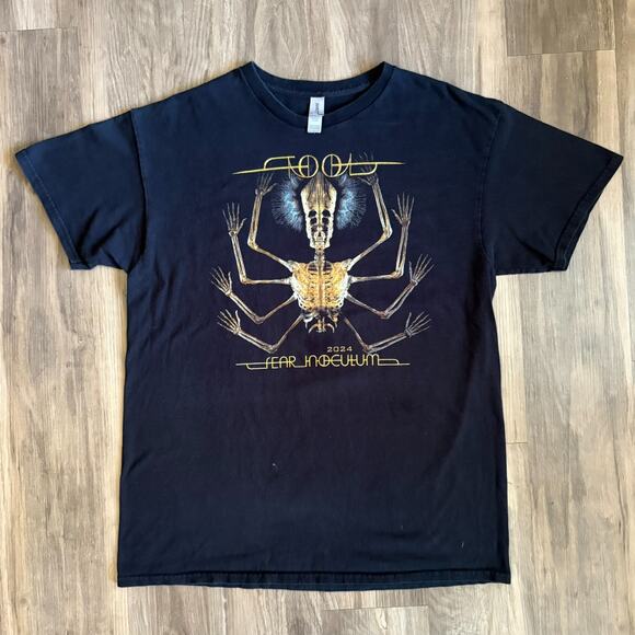 Tool Fear Inoculum 2024 Tour T-Shirt Men's Size L Black Worn Band Tee - Picture 1 of 7